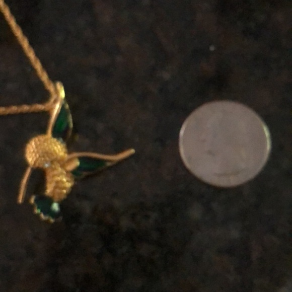 Hummingbird Necklace Gold tone - Picture 3 of 3